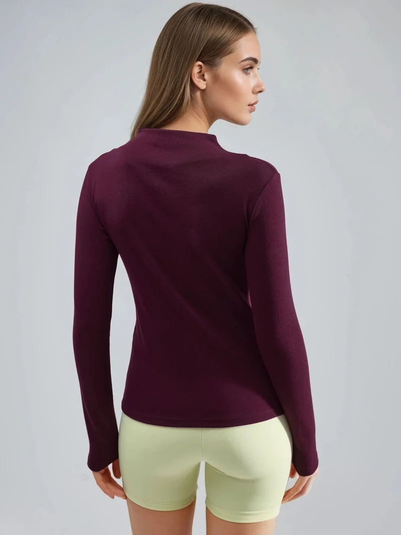 بوسيم BUSEM Slim Fit Half Turtleneck Blouse